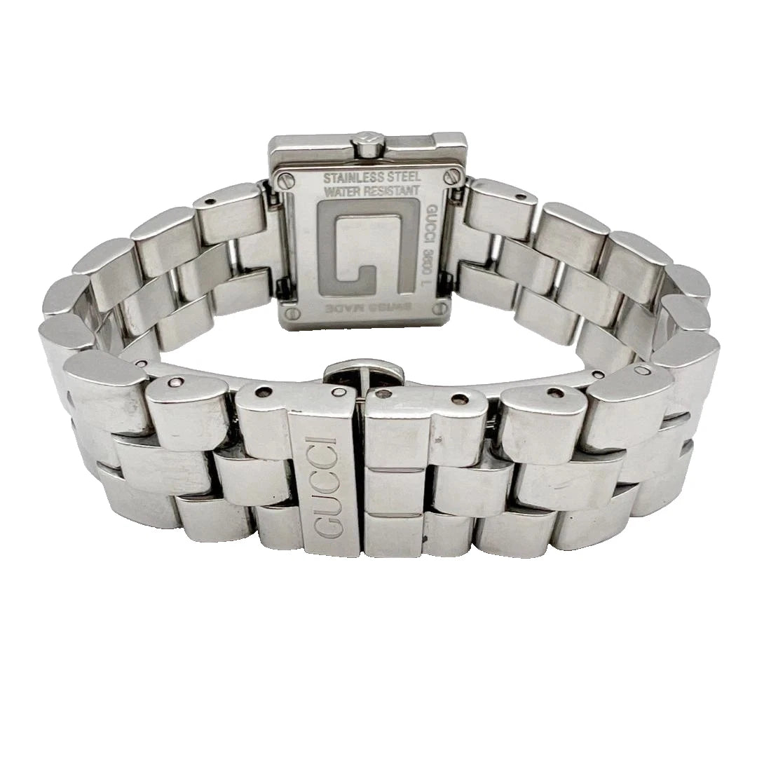 GUCCI 3600L Women's Quartz Watch Square Case Bronze Dial Vintage Wristwatch G57
