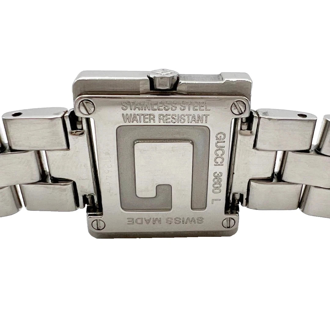 GUCCI 3600L Women's Quartz Watch Square Case Bronze Dial Vintage Wristwatch G57