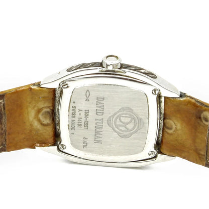 David Yurman Thoroughbred 25mm MOP Dial Diamond Bezel Ladies Estate Watch DY823