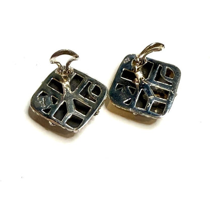 John Hardy 18k / 925 silver clip on Estate earrings JH123