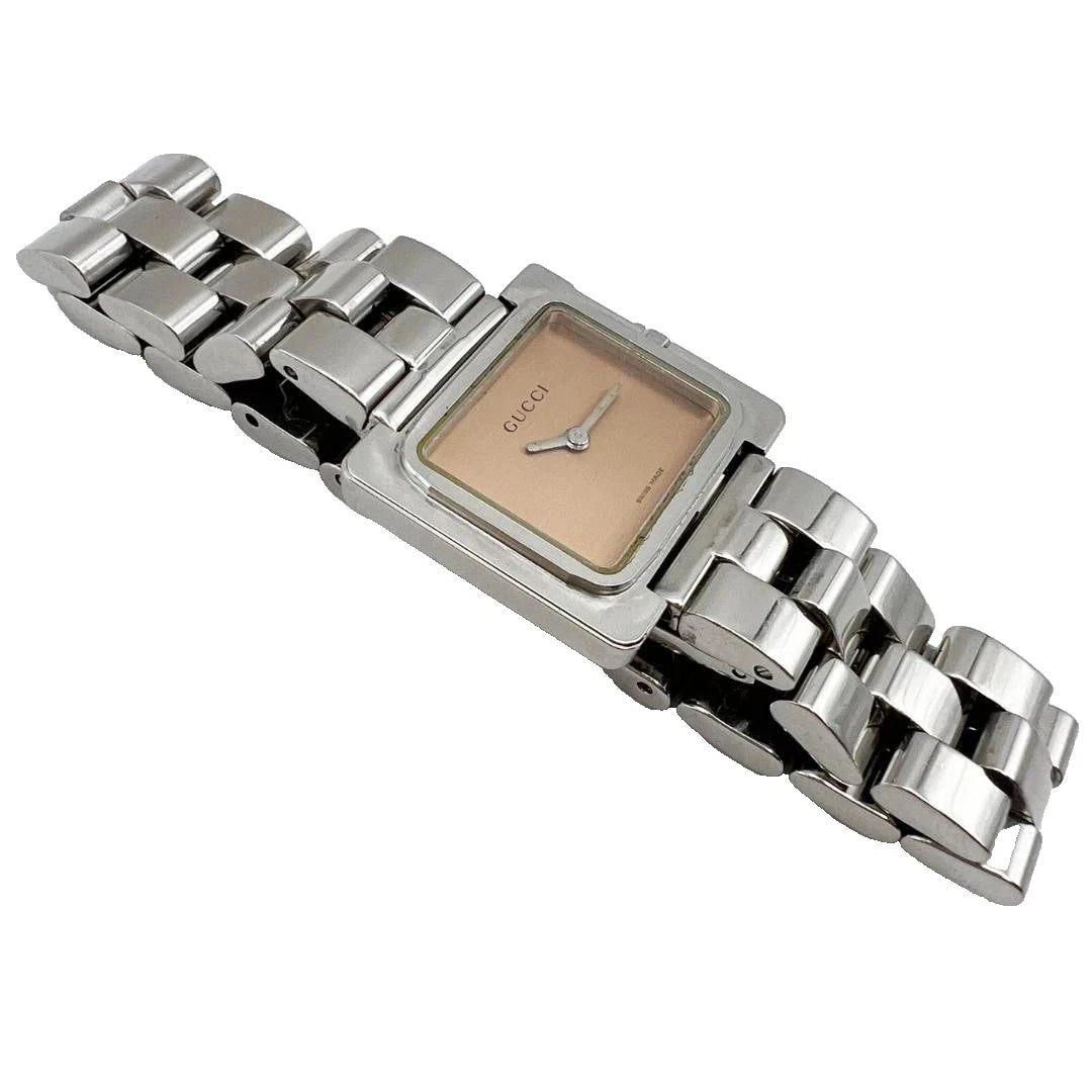 GUCCI 3600L Women's Quartz Watch Square Case Bronze Dial Vintage Wristwatch G57