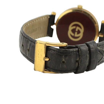 Gucci 2000M Vintage Gold Plated Watch Cream Roman Dial Original Buckle 30mm  G55