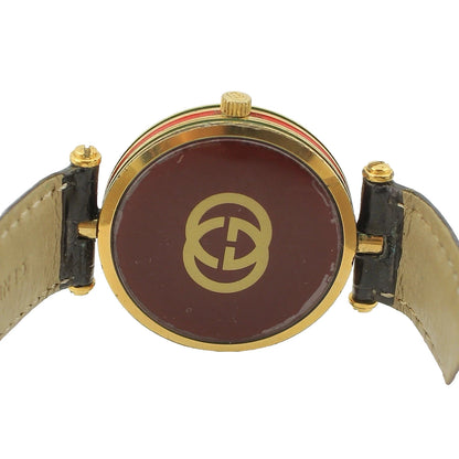 Gucci 2000M Vintage Gold Plated Watch Cream Roman Dial Original Buckle 30mm  G55