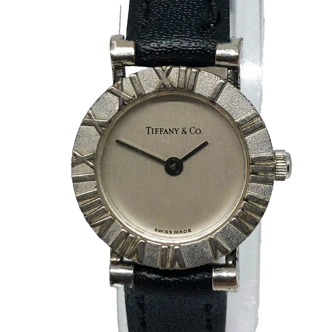 TIFFANY & Co. Atlas Quartz Ladies Watch Sterling Silver 925 Case TIF1020