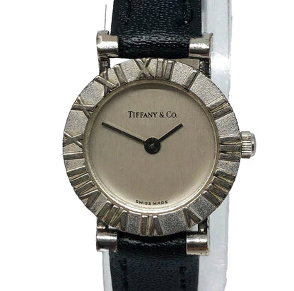 TIFFANY & Co. Atlas Quartz Ladies Watch Sterling Silver 925 Case TIF1020
