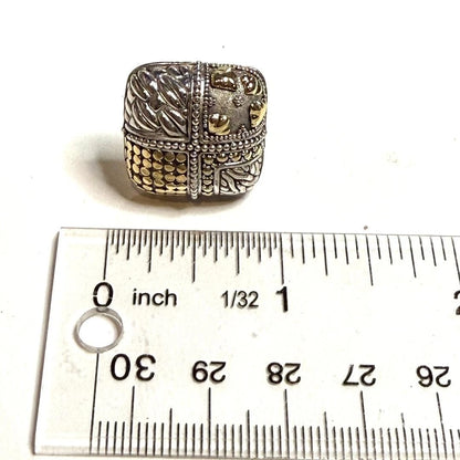 John Hardy 18k / 925 silver clip on Estate earrings JH123
