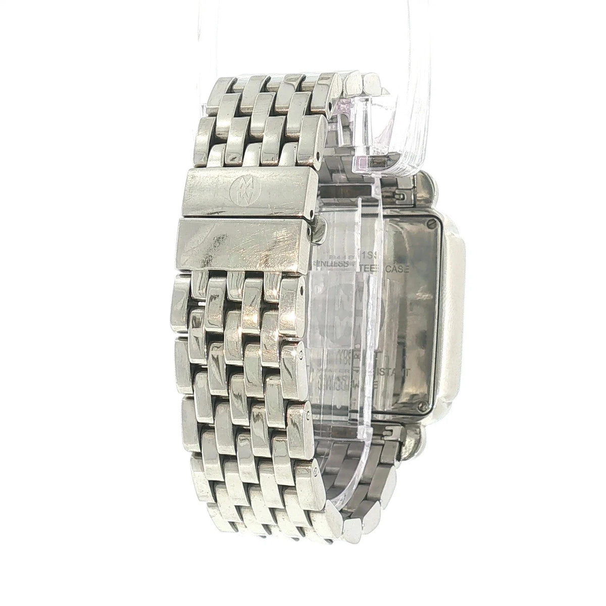 MICHELE DECO MW06A01 DIAMOND BEZEL CHRONOGRAPH QUARTZ LADIES WRISTWATCH SS MIC4