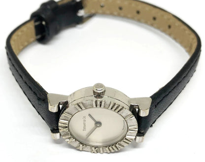 TIFFANY & Co. Atlas Quartz Ladies Watch Sterling Silver 925 Case TIF1020