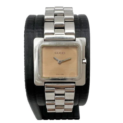 GUCCI 3600L Women's Quartz Watch Square Case Bronze Dial Vintage Wristwatch G57