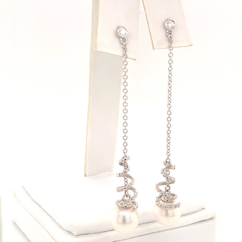 Akoya Pearl Earrings 14 KT Gold Certified $999 013431 - Certified Estate Jewelry