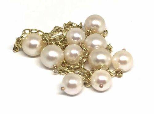 Large Akoya Pearl Tincup Necklace 9.5-8 mm 18" 14k Gold Certified $2,595 721469 - Certified Fine Jewelry