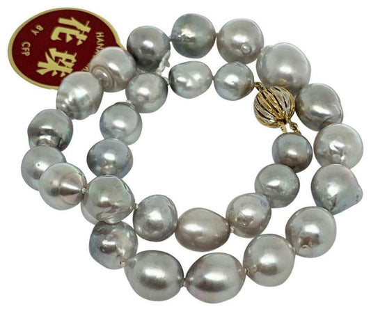 Hanadama Tahitian Pearl Necklace 14.3 mm Women 14k Gold Certified $9,750 917185 - Certified Fine Jewelry