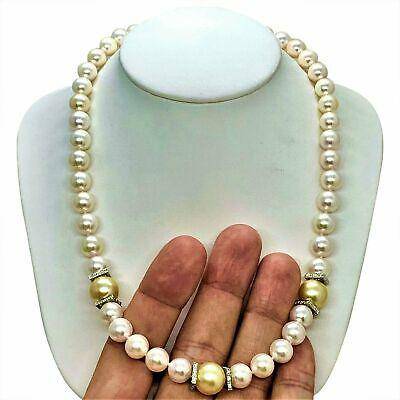 South Sea Akoya Pearl Necklace 14k Gold 11.60 mm 18" Certified $12,950 920745 - Certified Estate Jewelry