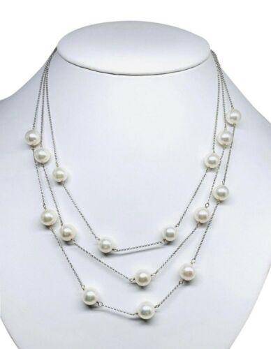 Akoya Pearl Triple Strand Necklace 8.5 mm 14k Gold Certified $3,595 721467 - Certified Fine Jewelry