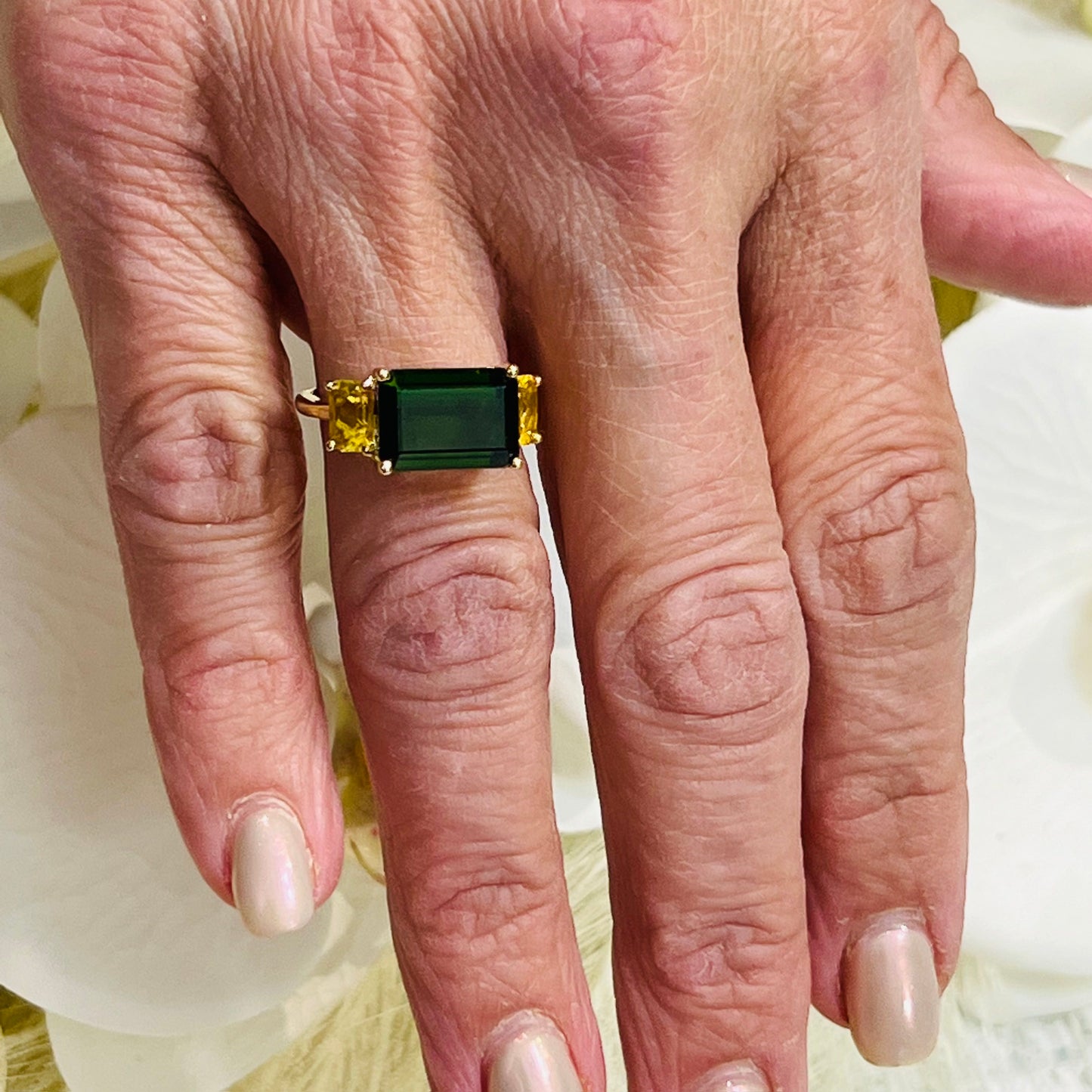 Natural Tourmaline Diamond Ring Size 7 14 Y Gold 6.15 TCW Certified $5,975 219225
