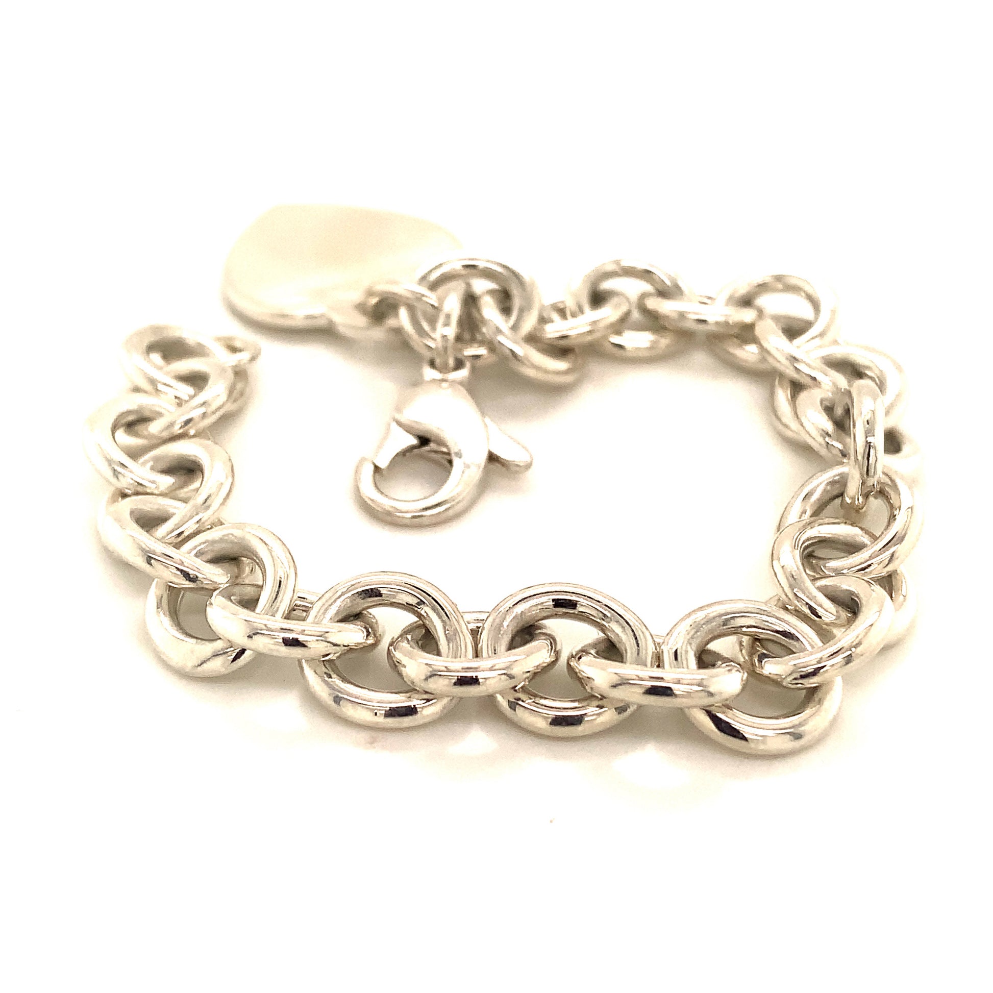 Tiffany & Co Estate Sterling Silver Bracelet 7 Inches 34.2 Grams TIF102 - Certified Fine Jewelry