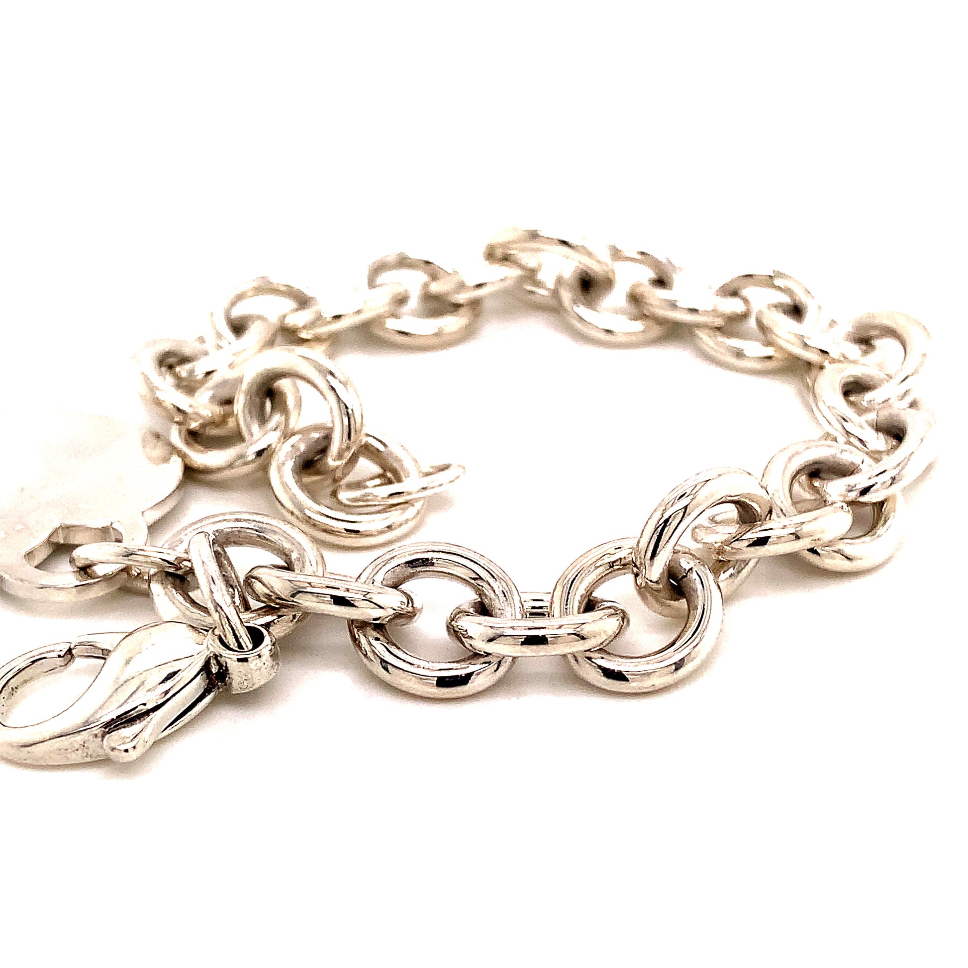 Tiffany & Co Estate Sterling Silver Bracelet 7.5" 35.5 Grams TIF157 - Certified Fine Jewelry