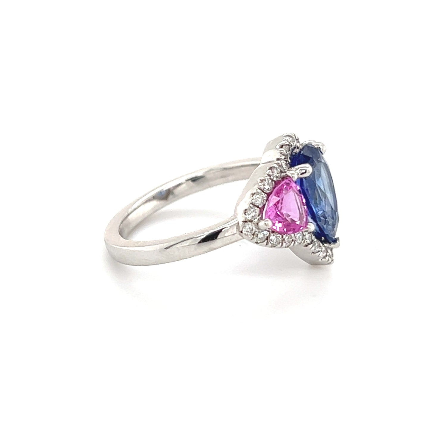 Natural Sapphire Diamond Ring Size 6.5 14k Gold 3.43 TCW Certified $7,950 215419 - Certified Estate Jewelry