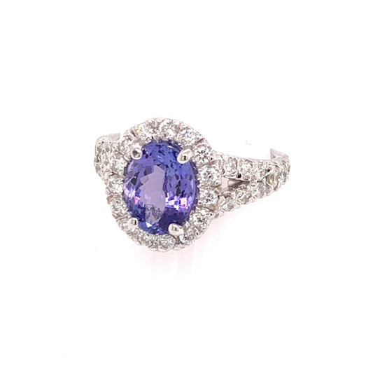 Tanzanite Diamond Ring 14 kt 2.65 tcw Certified $3,950 013305 - Certified Estate Jewelry