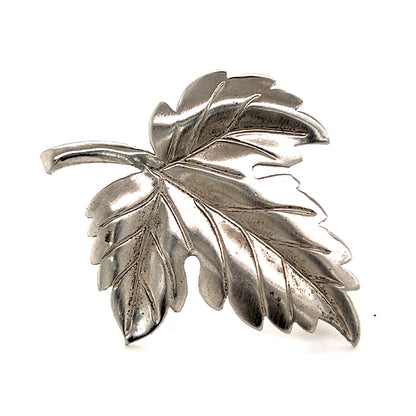 Tiffany & Co Estate Leaf Brooch Pin Sterling Silver 7 Grams TIF345 - Certified Fine Jewelry