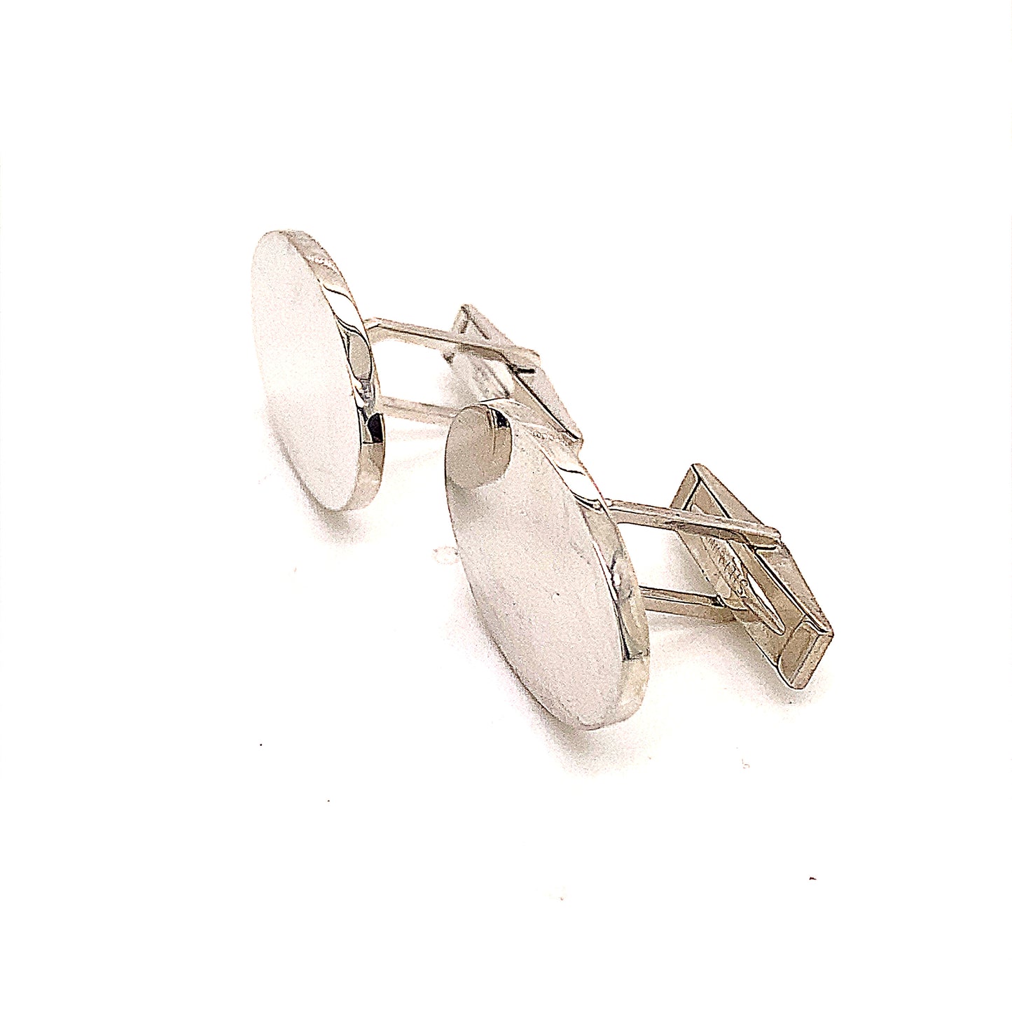 Tiffany & Co Estate Sterling Silver Wide Oval Cufflinks 19 Grams TIF142 - Certified Fine Jewelry