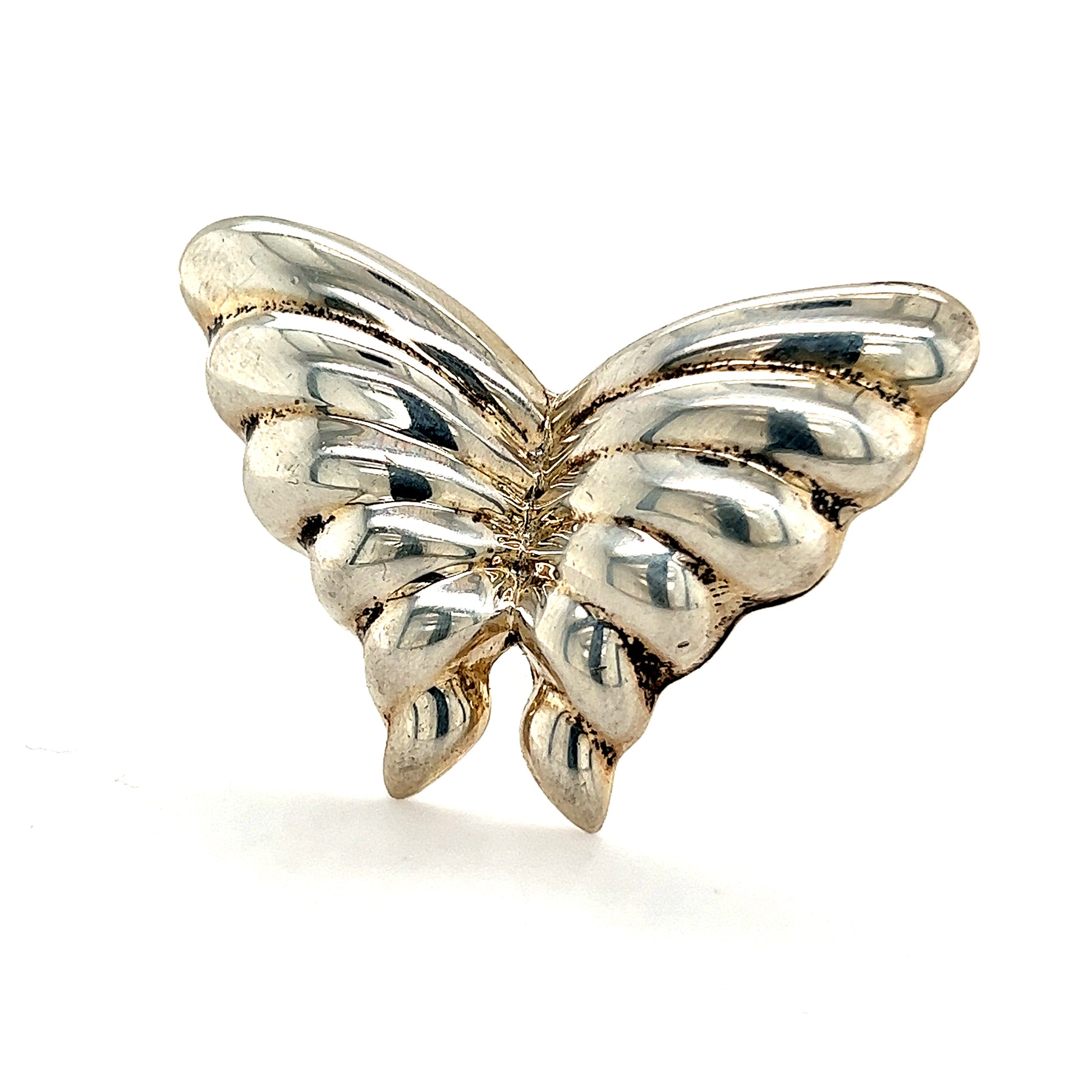Tiffany & Co Estate Butterfly Brooch Sterling Silver 1.5" 10.3 Grams TIF343 - Certified Fine Jewelry