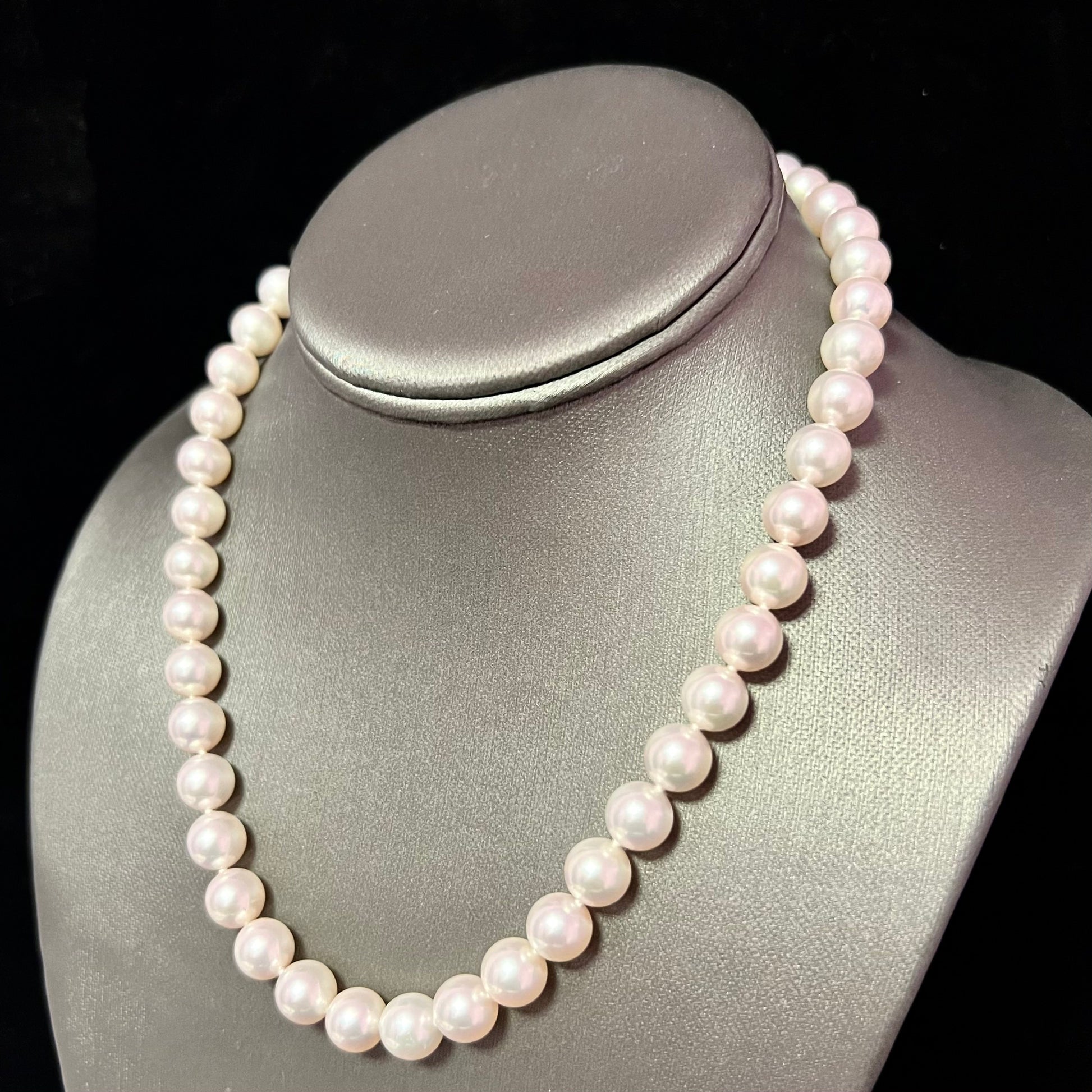 Mikimoto Estate Akoya Pearl Necklace 18k Gold 9.5 mm Certified $35,435 M35435 - Certified Fine Jewelry