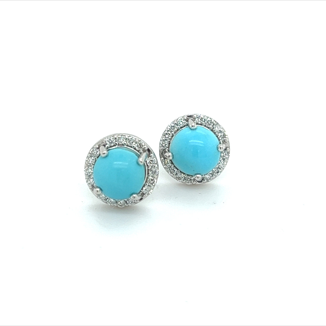 Zoë Chicco Zoe Chicco 14K Yellow Gold and Bezel Turquoise Stud Earrings |  Bloomingdale's