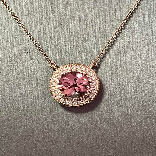Natural Tourmaline Diamond Necklace 18" 14k Gold 5.0 TCW Certified $7,950 121441 - Certified Fine Jewelry