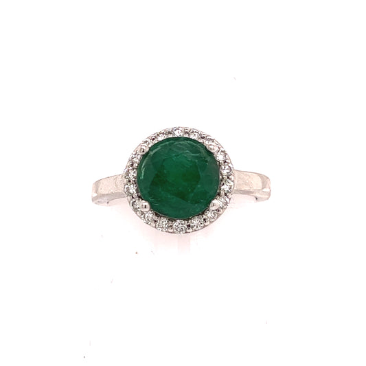 Natural Emerald Diamond Ring 14k Gold 2.83 TCW Certified $4,950 213252
