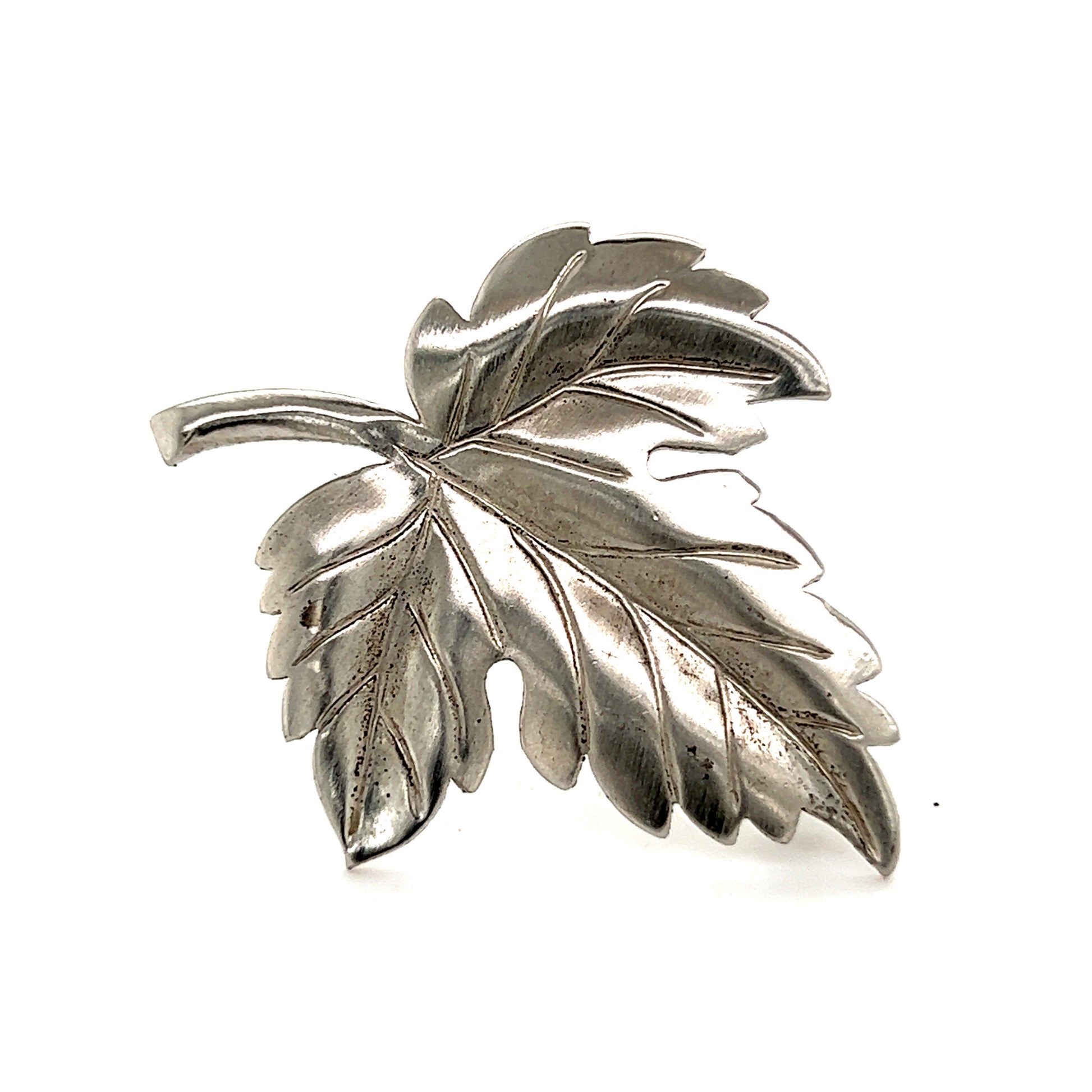 Tiffany & Co Estate Leaf Brooch Pin Sterling Silver 7 Grams TIF345