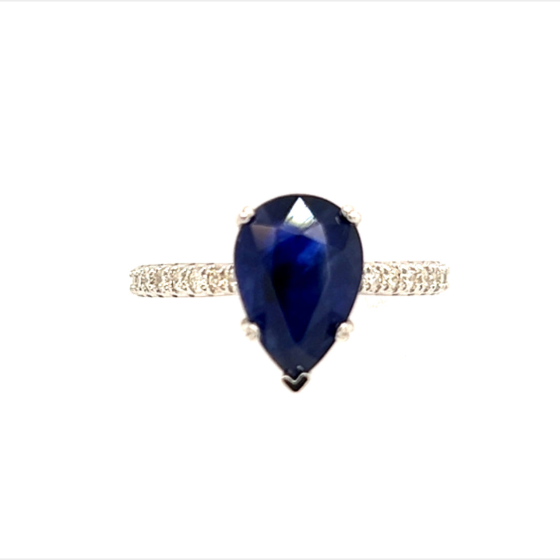 Composite Sapphire Diamond Ring 14k Gold 2.77 TCW Certified $2,675 215415