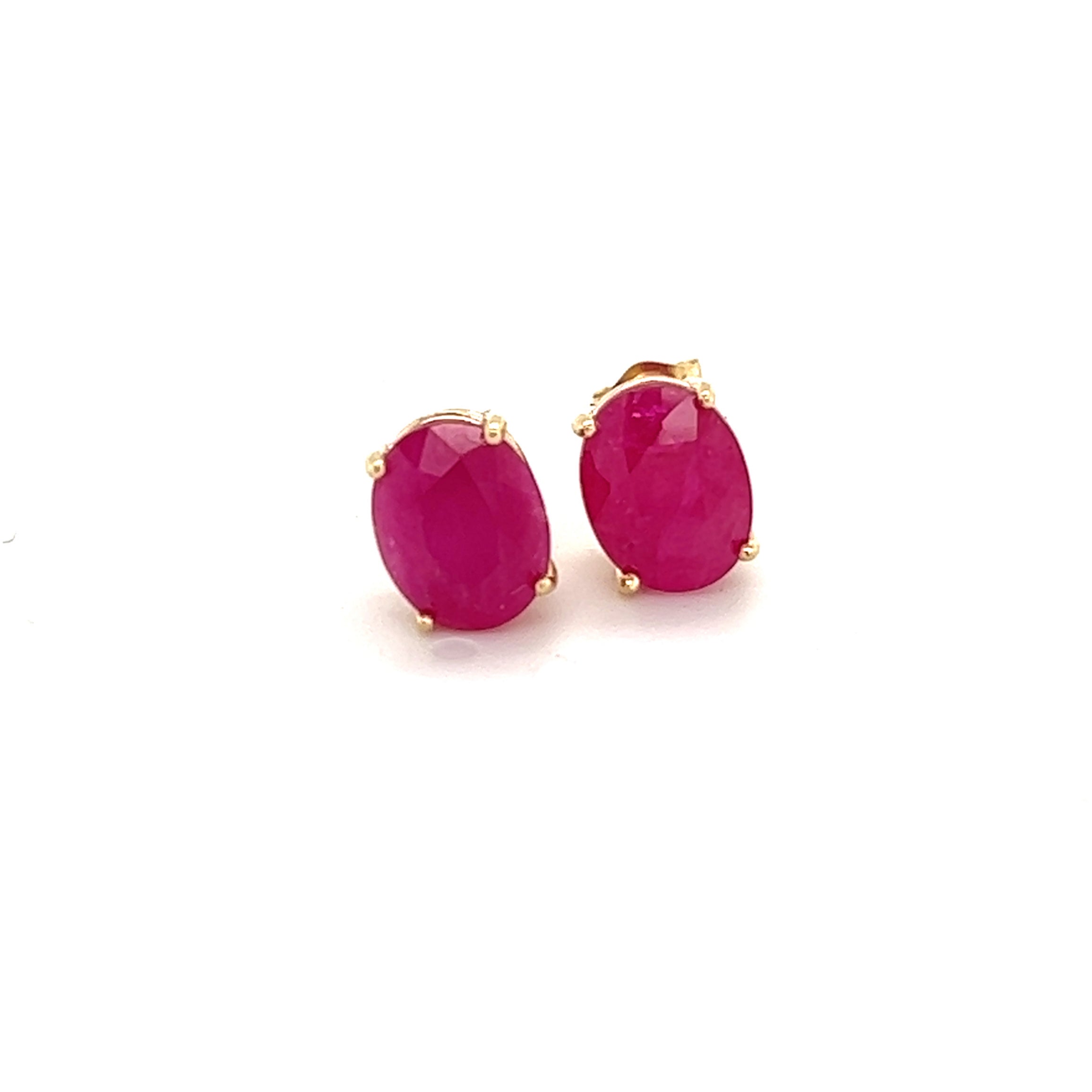Natural & Real Diamond Natural Ruby Handmade 925 Sterling Silver Stud  Earrings — Discovered