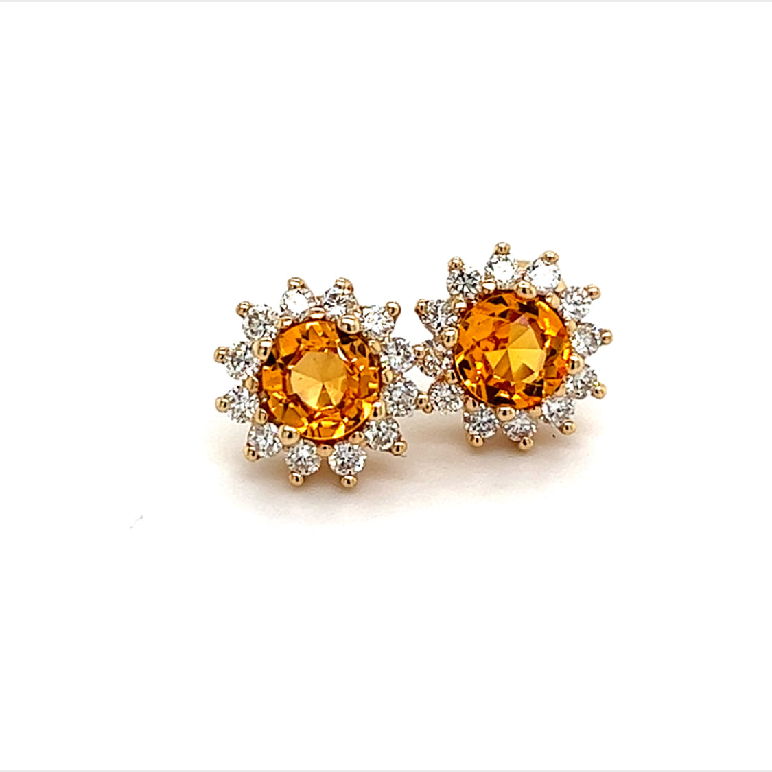 Natural Sapphire Diamond Earrings 14k Y Gold 1.48 TCW Certified $4,950 211354 - Certified Fine Jewelry