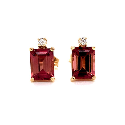 Natural Tourmaline Diamond Earrings 14k Gold 2.13 TCW Certified $1,950 018680
