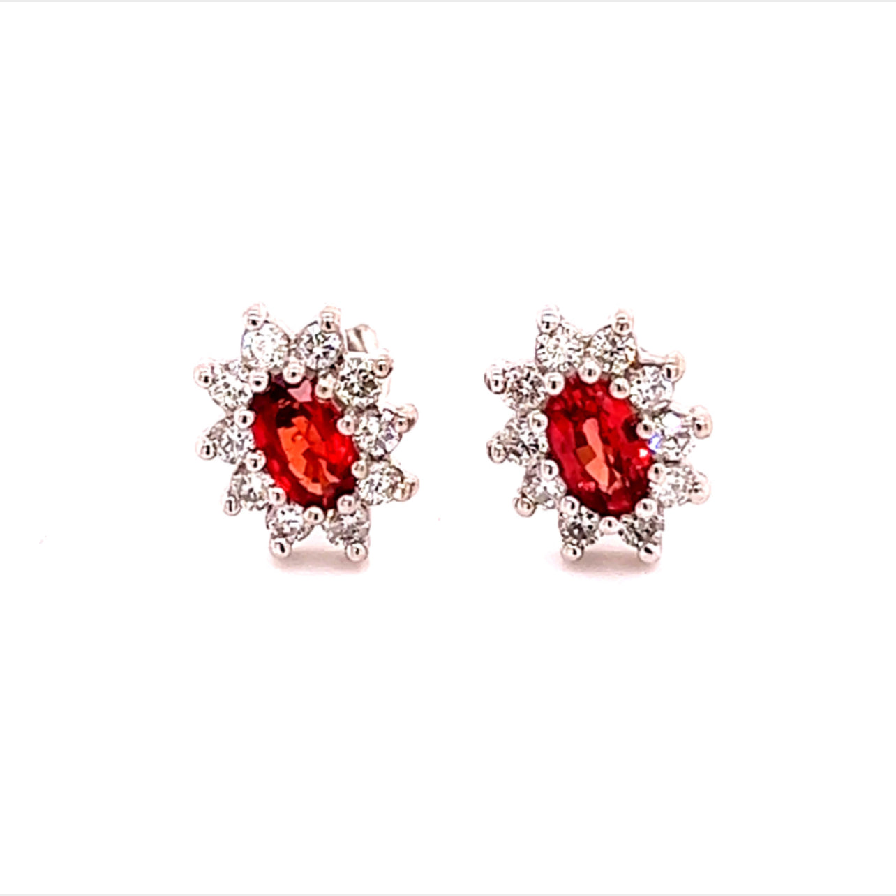 Natural Sapphire Diamond Stud Earrings 14k Gold 1.3 TCW Certified $3,950 215095