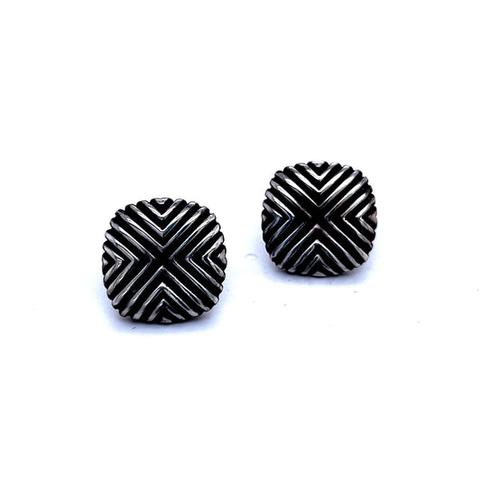 John Hardy Estate Cufflinks Sterling Silver JH23 - Certified Fine Jewelry