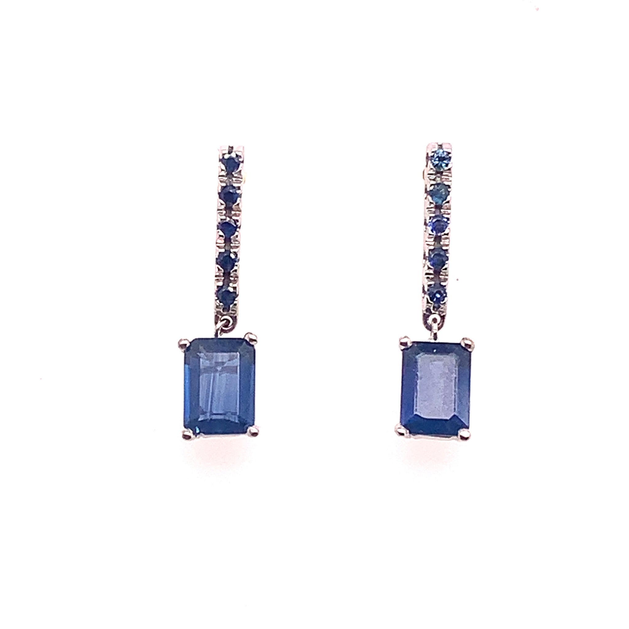 Natural Sapphire Dangle Earrings 14k Gold 2.01 TCW Certified $3,950 018682