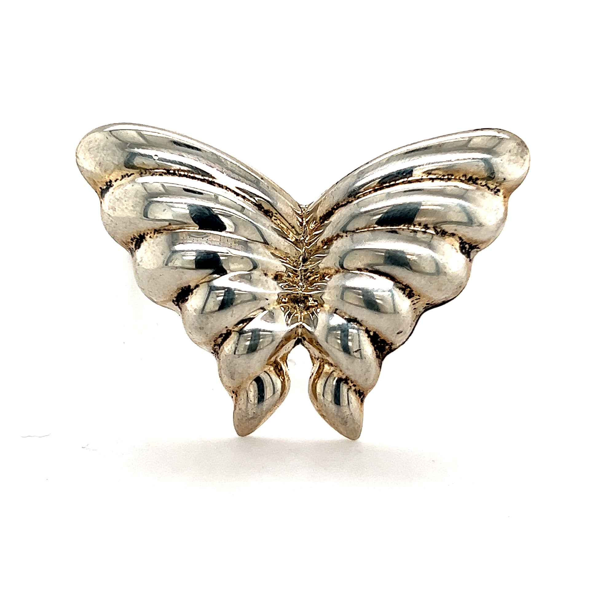 Tiffany & Co Estate Butterfly Brooch Sterling Silver 1.5" 10.3 Grams TIF343