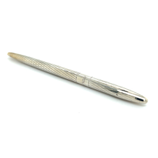 Tiffany & Co Estate Ladies Ballpoint Pen With Diamond 4.25" Sterling Silver TIF270 - Certified Fine Jewelry