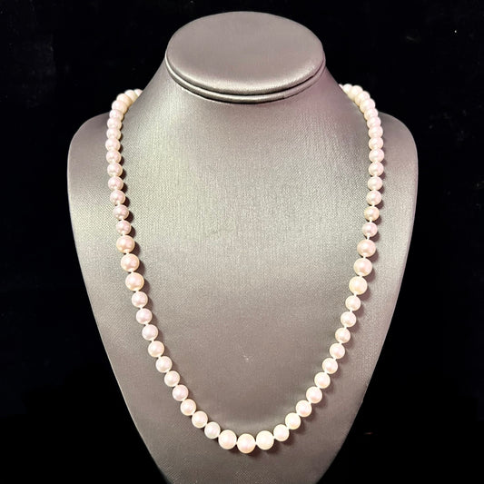 Akoya Pearl Necklace 27" 14k White Gold 8.50 mm Certified $6,950 215647 - Certified Fine Jewelry