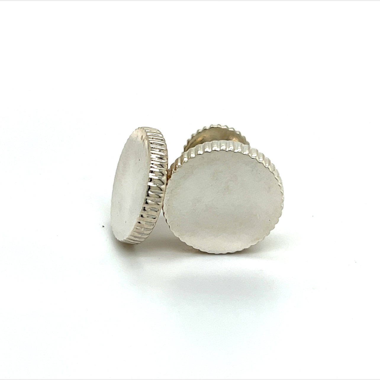 Tiffany & Co Estate Ridged Cufflinks Sterling Silver TIF293 - Certified Fine Jewelry