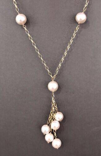 Large Akoya Pearl Tincup Necklace 9.5-8 mm 18" 14k Gold Certified $2,595 721469 - Certified Estate Jewelry