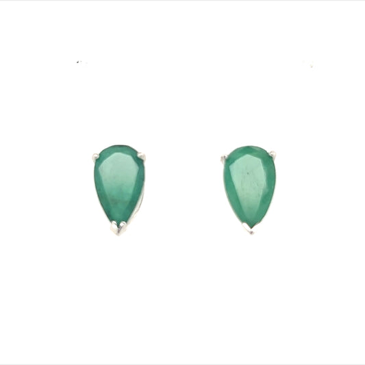 Natural Pear Shape Emerald Earrings 14k Gold 2.36 TCW Certified $2,450 210743