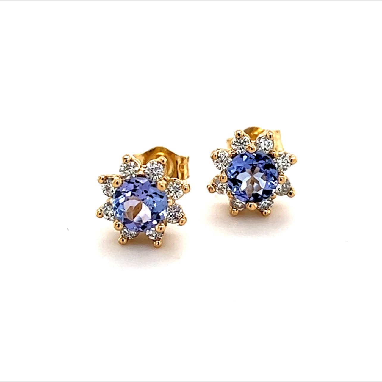 Natural Sapphire Diamond Earrings 14k Gold 1.0 TCW Certified $2,490 210747