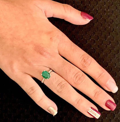 Emerald Diamond Ring 14k Gold 1.83 TCW Certified $3,950 920738 - Certified Estate Jewelry