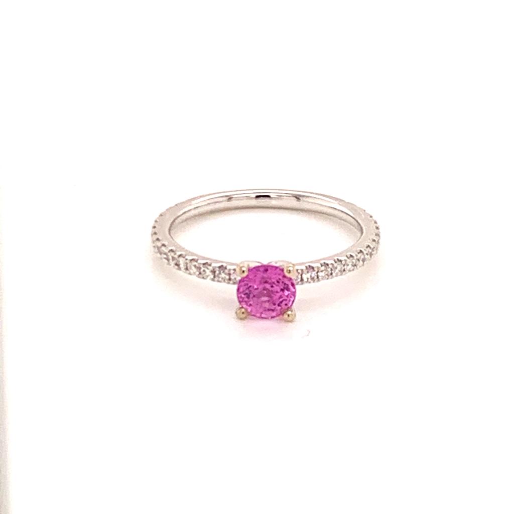 Diamond Rubellite Ring 18k Gold 1.04 TCW Women Certified $1,550 821768 - Certified Estate Jewelry