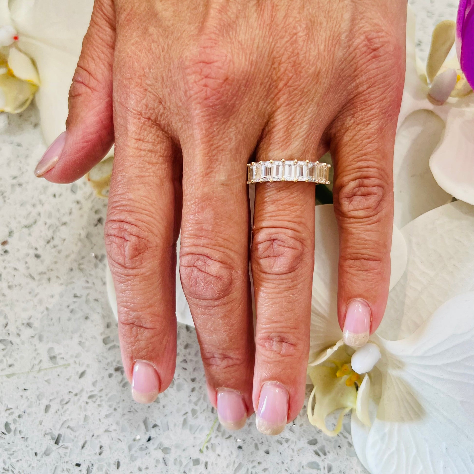 Natural White Sapphire Ring Size 6.5 14k W Gold 4.32 TCW Certified $5,950 216687