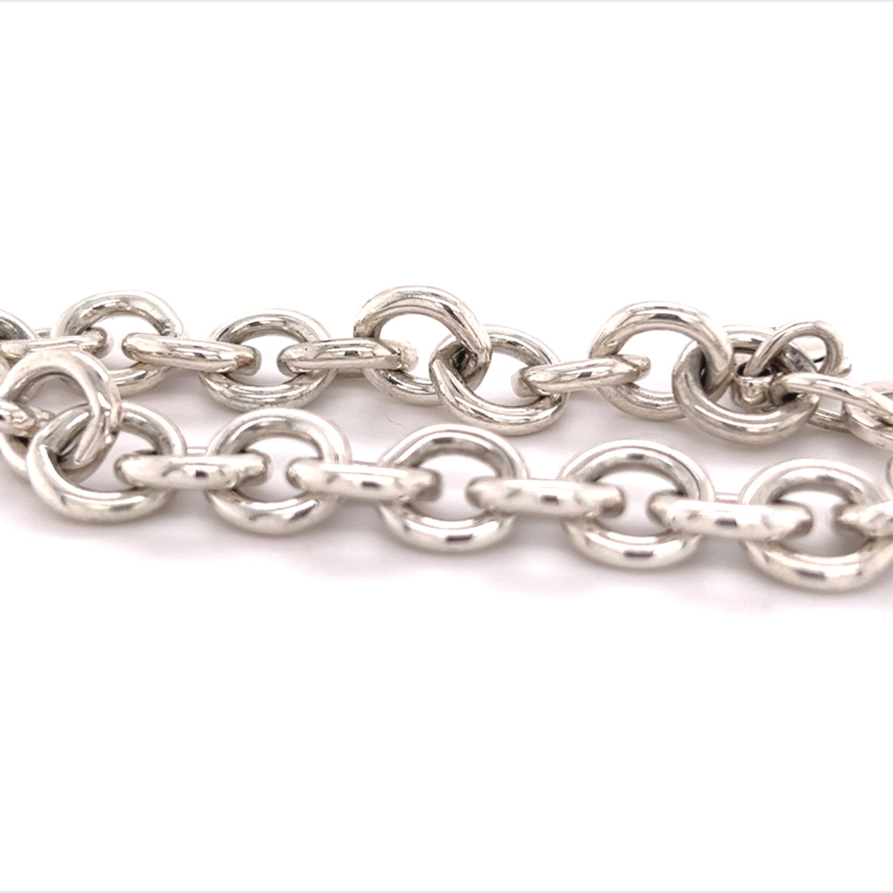 Tiffany & Co Estate Heart Charm Bracelet Sterling Silver 7.5" 36 Grams TIF254 - Certified Estate Jewelry