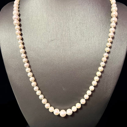 Akoya Pearl Necklace 28.5" 14k Gold 8.50 mm Certified $4,950 215646 - Certified Estate Jewelry